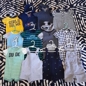 18 month boys rompers/short overalls